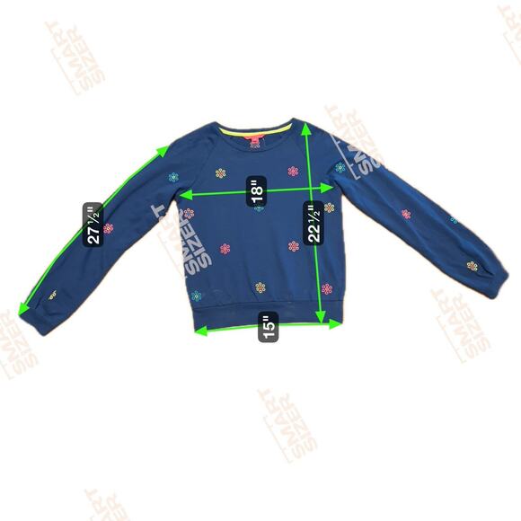 Lilly Pulitzer Women’s XS Landyn Sweatshirt Top Comfy Navy Pullover Embroidered - Picture 6 of 6